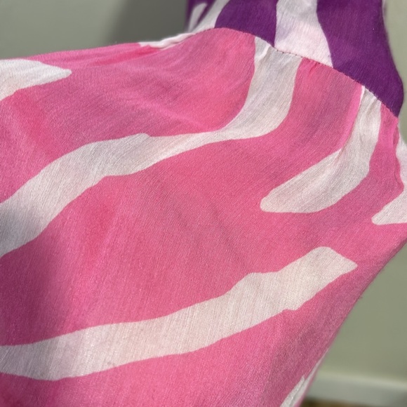 OLIPHAN WOMENS MAXI DRESS ZEBRA PRINT MULTICOLOR Sz XL - Picture 8 of 11